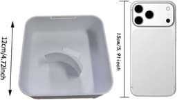 Universele Afvoerbak Wasmachine - 12x12x6,5cm Wit - Opvangbak voor Filterreiniging en Pomponderhoud - Eenvoudig te Installeren - Geschikt voor Voorladers - Voorkomt Wateroverlast tijdens Onderhoud - Lekvrij & Stevig - wit — thumbnail 5