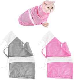 Waszakken Set van 2 - Verstelbare Opvangzak - Kattentoiletaccessoires - Netstof - Luchtdoorlatend - Afmetingen 60 x 32 cm - Kattenwaszak — thumbnail 1