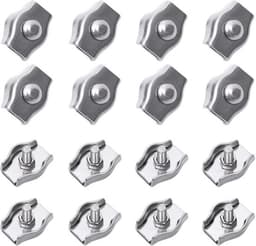 Kabelklemmen Roestvrij Staal 304 - Zelfklevende Bevestigingsklemmen - Rigging Bevestigingselementen - Voor Waslijn/Banners - Duurzaam/Robuust - 8 x 15 mm - Bevestigingsklem — thumbnail 1