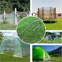 Set van 10 grote tuinpinnen van verzinkt staal, robuuste grondankers voor tenten, partytenten en schuren — thumbnail 5