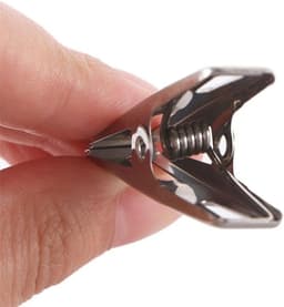 Handdoekclips - Wasknijpers Kledingclips - Kleding Drogen - Roestvrij Staal - 40 stuks - Zilver — thumbnail 2