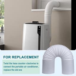 Draagbare airconditioner flexibele slang - Uitlaatslang Draagbaar - Lengte 2m - Luchtafvoerslang - Flexibele Slang - Afvoerslang Airco Universele - Vervangende Buis - Diameter 13cm - Eenvoudig te Installeren — thumbnail 3