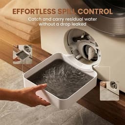 2 stuks - Lekbak - Lekbak wasmachine afvoer - Wasmachine afvoer bakje - 17,8 ×17,8cm - Wit - voor restwater frontlader, ook bruikbaar als opbergbak in badkamer en wasruimte — thumbnail 5