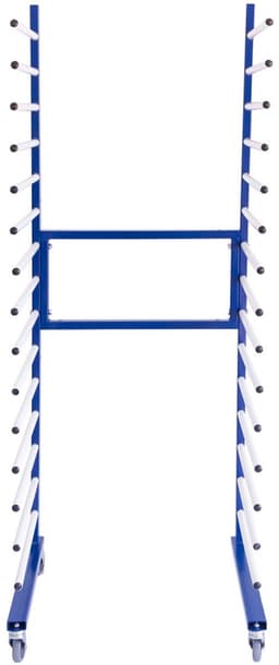 Droogrek Spuitcabine Verfdroogrek Droogwagen - Verstelbaar - 15 drooglagen – Zwenkwielen - Blauw - 300 kg gewichtscapiciteit -> 20 kg per laag — thumbnail 1