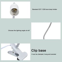 Solidchoice - Flexibele Licht Socket - E26/E27 Lampenhouder - 360° Zwanenhalslamp - 20 Inch Verlichting - Ideaal voor Planten Groeien en Kantoor - Ener... — thumbnail 5