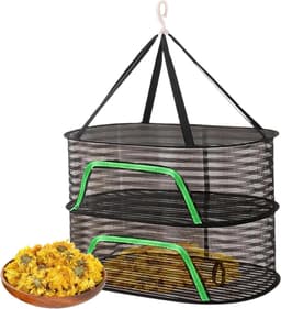 Kruidendroognet - Wasrek Opvouwbaar - Efficiënt Drogen - 6 Traps Ontwerp - 40x60x20cm - Zwart — thumbnail 5