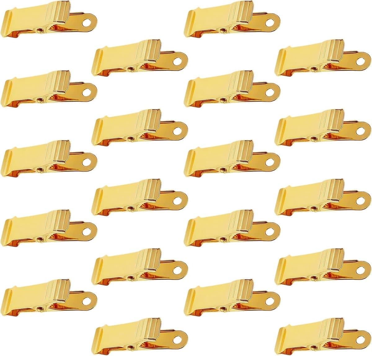 Clips - 30 Stuks - Kleine Klemmen - Mini-metalen klemmen - Hangende krokodillenklemmen - Geschikt voor kleding, foto's, gordijnen, badkamer - 4×1.3cm - Goud — afbeelding 1