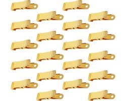 Clips - 30 Stuks - Kleine Klemmen - Mini-metalen klemmen - Hangende krokodillenklemmen - Geschikt voor kleding, foto's, gordijnen, badkamer - 4×1.3cm - Goud