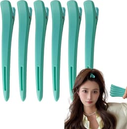 Eendensnavel Haarspelden - Kappersklemmen Haarklemmen - Haar Styling - Antislip Ontwerp - 6 stuks - Diverse Kleuren — thumbnail 1