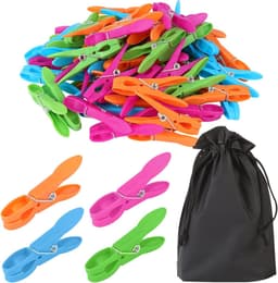 Wasclips Set van 60 Stuks - Duurzame Plastic Kledingclips - Sterk en Windbestendig - Zachte Afwerking Voor Kleding, Papier en Meer — thumbnail 1