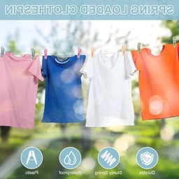 Plastic Kledingknijpers Set van 40 Stuks met Mand - Ideaal voor Gevoelige Kleding, Buitengebruik en Langdurige Service — thumbnail 2