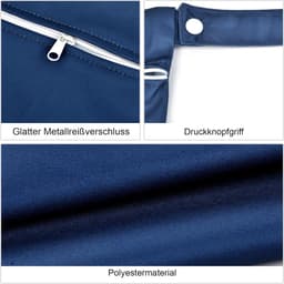 SnelShoppen - 2 Stuks Waszakken voor Reizen - Grote Waterdichte Vuilwaszakken met Handvat en Ritssluiting - Opvouwbare Natte Tas voor Zwemspullen, Thu — thumbnail 3