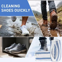 SnelShoppen - Shoe Washing Bag voor Wasmachine en Droger - 2 Stuks - 360° Bescherming - Blauw/Wit - Schoenen Waszak met Sluiting - Ideaal voor Sneaker — thumbnail 3