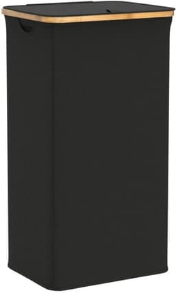 Lìon® Wasmand - 100L - Wasbox - Wasmanden - Zwart - 41cm x 33cm x 74cm — thumbnail 1