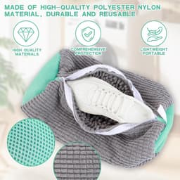 Set van 2 waszakken voor schoenen, optimale bescherming en reiniging, 360° schoonmaak, ideaal voor sneakers en sportschoenen — thumbnail 5
