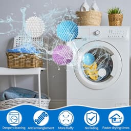 Thijox - 12 Stuks Drogerballen, Herbruikbare Wasballen voor Wasmachine en Droger, Pluizige Was Verminderen, Donsjacks en Kleding Scheiden, Milieuvrien — thumbnail 3