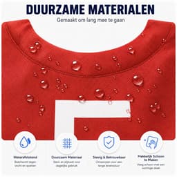 BOTC Wasmand - Waszak - Laundry basket - Wassorteerder - 38x63 cm - waszak vouwbaar - draagbaar wasbox - Rood — thumbnail 2