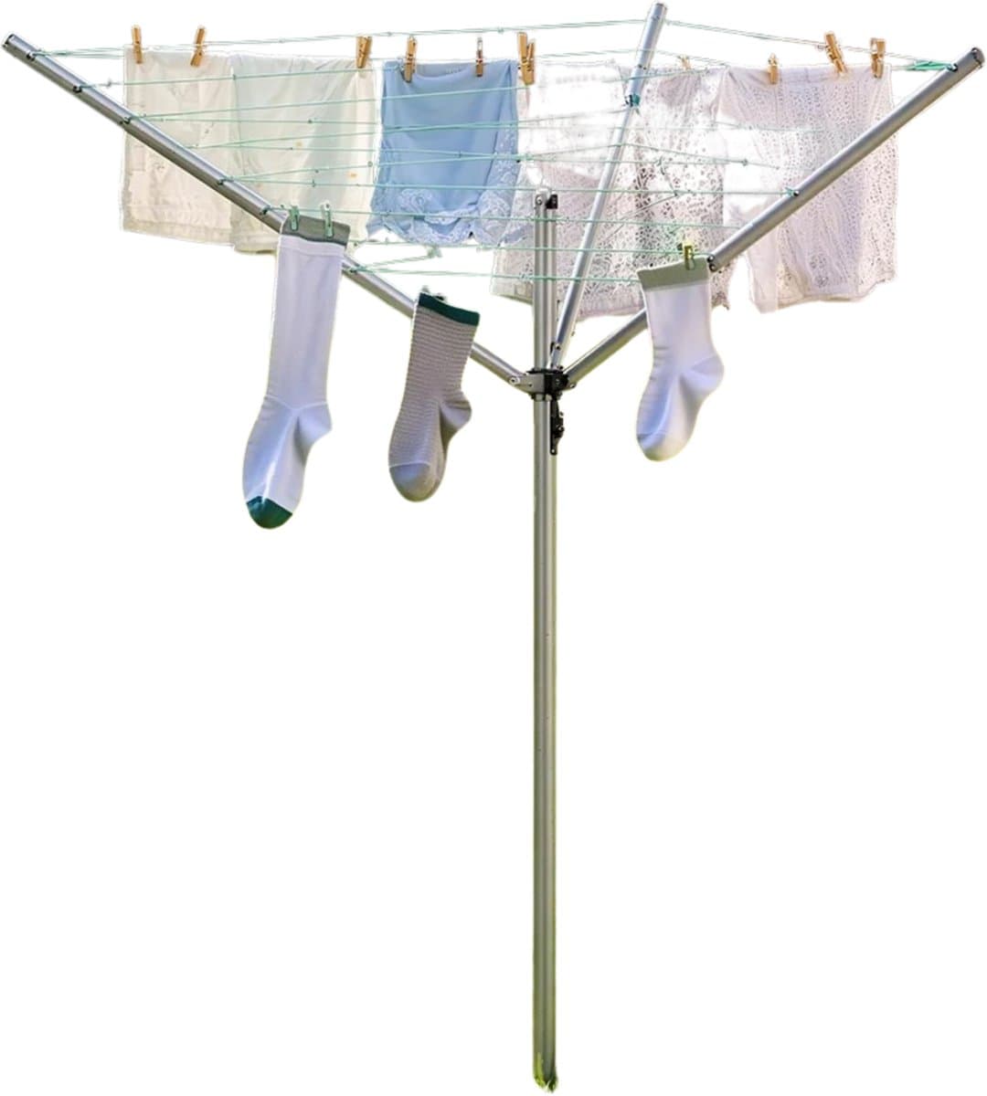 Damenzo - Droogmolen - Wasrek - Droogrek - Droogtoren - Wasrek inklapbaar - Wasrek staand - Waslijn - 153 x 153 x 176 cm — afbeelding 1