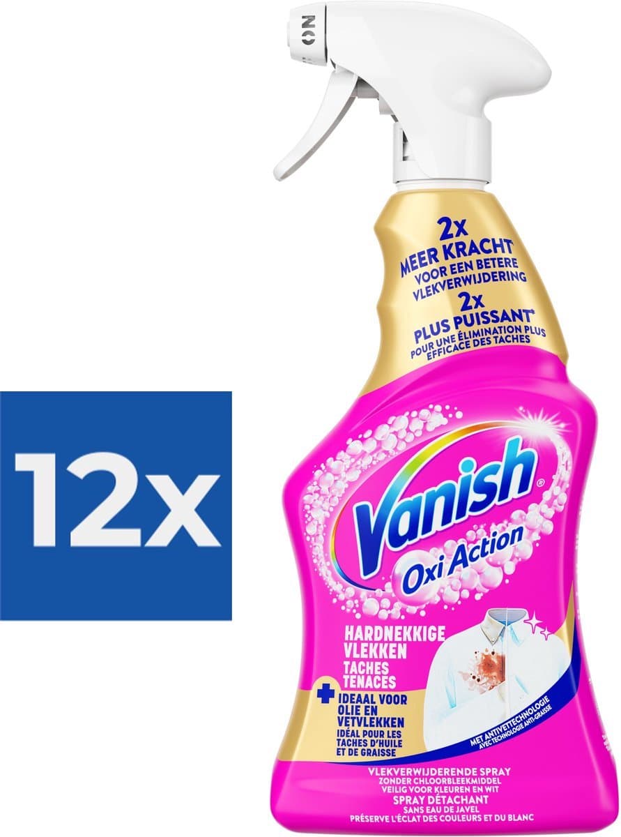 Vanish Oxi Action Gold Vlekverwijderaar Spray - 500ml x12 - Voordeelverpakking — afbeelding 1