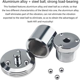 Schokabsorberende Voetjes - Trillingsdempers Stabilisatoren - Apparatuur Stabiliseren - Verstelbare Hoogte - 4 stuks - Zilver — thumbnail 5