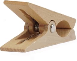 SnelShoppen - Houten wasknijpers voor strandlaken, strandstoel, jacht, kinderwagen, wasaccessoires, 2 stuks, duurzaam, multifunctioneel — thumbnail 2