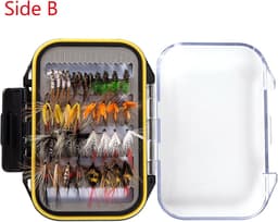 Vliegvissen Vliegen Set Vliegen Assortiment Forel Bass Vissen met Fly Box met Droge/Natte Vliegen, Nimfen, Streamers, Popper — thumbnail 2