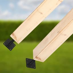 SnelShoppen - Set van 4 Verstelbare Paaldragers van Poedergecoat Staal - Grondankers voor Tuin, Terras en Bouwprojecten - Anthraciet — thumbnail 5