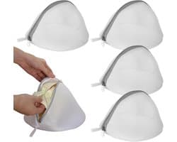 SnelShoppen - Set van 4 BH Wasnetten - Herbruikbare Waszakken voor BH's, Ondergoed en Delicate Kleding - Stevig en Duurzaam - Ideaal voor de Wasmachin