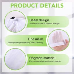 SnelShoppen - 2 Wasnetten voor Wasmachine 50 x 60 cm, Herbruikbare Waszakken met Koordstopper voor Ondergoed, Beddegoed, Baby Kleding en Sokken — thumbnail 2