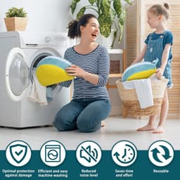 SnelShoppen - Pack van 2 Schoenwaszakken, Waszakken voor Schoenen in de Wasmachine, Herbruikbaar, Organizer voor Reizen en Thuis, 39x27cm — thumbnail 3