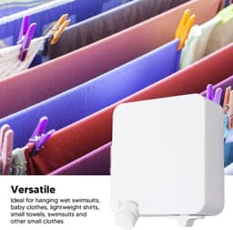 Store_9 - Intrekbare waslijn - Heavy Duty - Verstelbaar - Wit — thumbnail 2