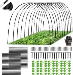 SnelShoppen - 50 Pcs Plant Tunnel Arches voor Verhoogde Bedden - Verwijderbare Folietunnel voor Tuin - Glasvezel, 38 cm, Hoops, Grondankers, Tuinacces — thumbnail 1