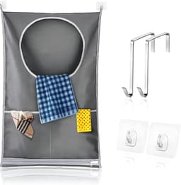 Hangende Waszak voor Reizen en Kamperen met Zuignap en Deurhaak - Ruimtebesparende Oplossing voor Vuil Wasgoed en Opslag op Hellende Wanden — thumbnail 1