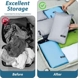 Grote Waszakken met Rits en Handvat - Waterdichte Opbergzak voor Schoon en Vuil, Ideaal voor Vakantie, Kamperen en Sportactiviteiten (Wit & Groen, XL) — thumbnail 4
