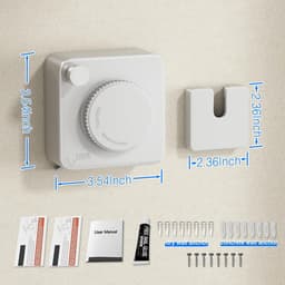 Wanddroger Intrekbare Waslijn Voor Binnen En Buiten, Uitschuifbaar Zware Roestvrijstalen Lijn, Wandmontage Niet-doorhangend, Waslijn Voor Badkamer, Balkon Waslijn 4.6m (Wit) — thumbnail 2