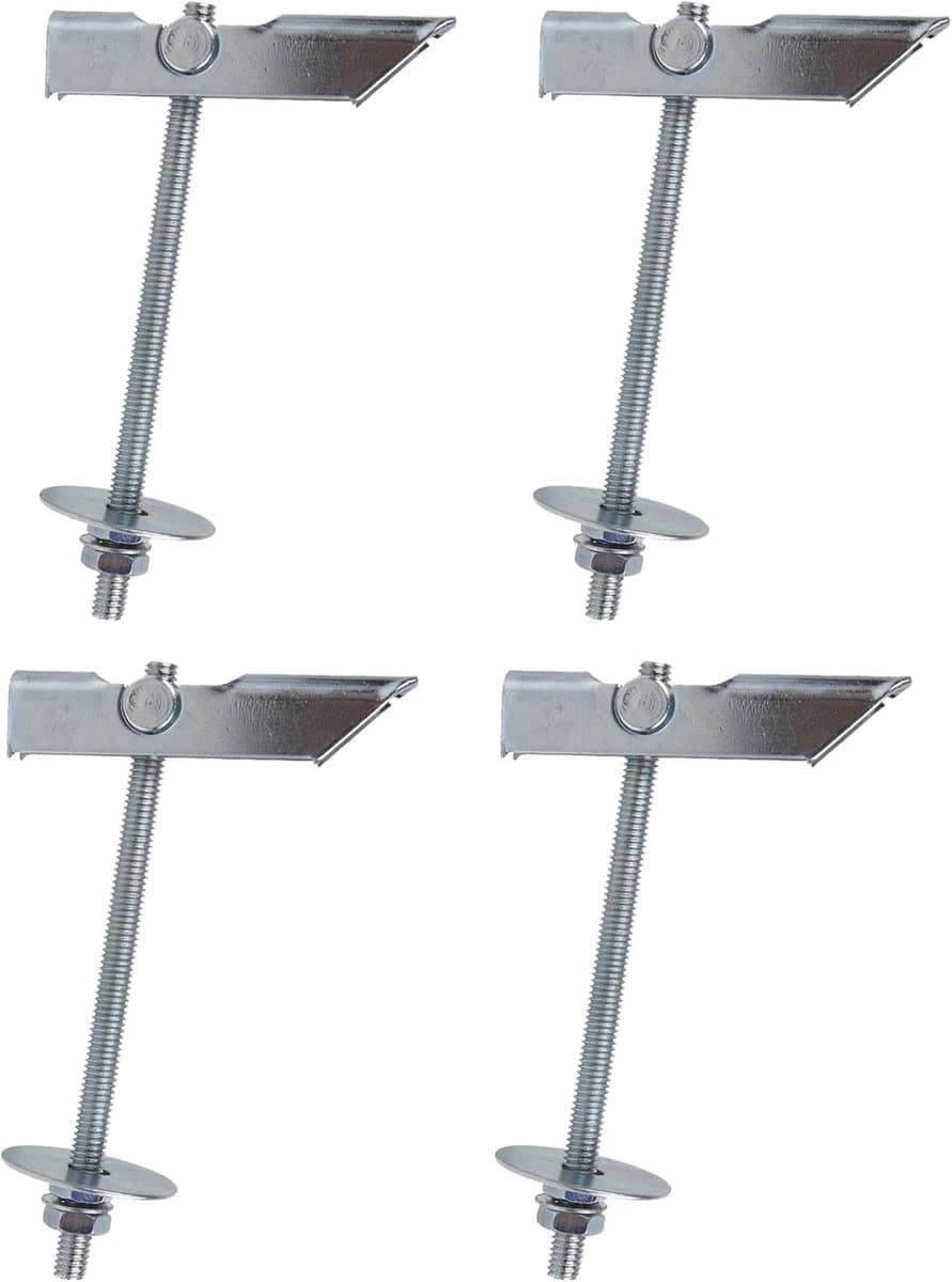 Industrieel | Wing Spring Toggle Ankers M6 | Set van 4 | Stalen Knevelbouten | Toggle Dowel voor het Ophangen van verschillende items zoals lampen | Bevestiging vals plafond, gipsplaten — afbeelding 1