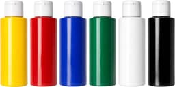 Stoffverfset, wasbestendig, voor lichte stoffen, ideaal voor het schilderen van T-shirts, doe-het-zelf tassen, kussens, 6 kleuren x 60 ml — thumbnail 1