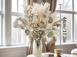 Gedroogde set, wollige gedroogde bloemen, boeket decoratie, gedroogd pampasgras, gedroogde bloemen, pampasgras, voor bruiloften, wooncultuur — thumbnail 3