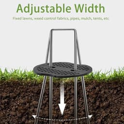 Onkruiddoek Set - 100 Grondpennen 150x40x3mm - 100 Sluitringen - Anti-Roest - Compleet Accessoireset - Voor Tuinen - Grondankers — thumbnail 3