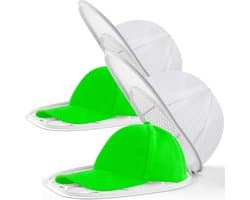 Tweedelig set - Cap Washer - Opbergtas voor baseballpetten - Gemakkelijk schoon te maken en op te bergen - Afneembaar - Met ritssluiting - Geschikt voor baseballpetten en platte petten - 35*30*13 cm - Wit