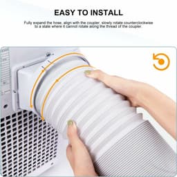 Uittrekbare slang voor mobiele airco, 1,5 m afvoerslang, hitte- en corrosiebestendig, voor airco's, luchtontvochtigers en wasdrogers — thumbnail 2