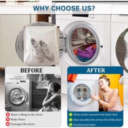 Dailygoods - Waszak voor schoenen - Reinigingstas voor wasmachine en droogzak voor herbruikbare schoenen — thumbnail 5