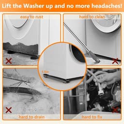 2 Stuks Wasmachine Onderstel - Wasmachine Standaard - Verstelbare Mobiele Standaard - Met 24 Wielen - Telescopisch Ontwerp - Voor Banken, Kledingkasten, Drogers, Wasmachines, Koelkasten, Airconditioners En Vaatwassers — thumbnail 3