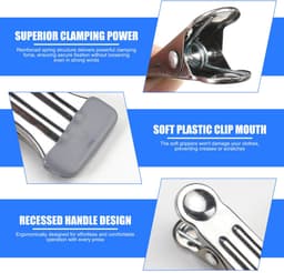 Dailygoods - 30 Stuks Roestvrij Stalen Wasknijpers - Multifunctioneel en Antislip — thumbnail 5