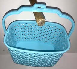 Wasknijpermandje - Knijperhouder - Kleding Drogen - Kunststof - 23x15x13 cm - Blauw — thumbnail 2