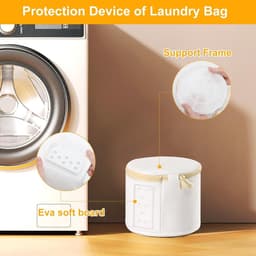 Set van 2 Premium Wasnetten voor BH's en Ondergoed - Ideaal voor Wasmachine, Beschermt Lingerie en Sokken met Rits — thumbnail 5