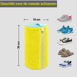 2 Stuks Schoenwaszak voor Wasmachine- Waszak voor Schoenen met 360° Reinigingspluche- Herbruikbare Schoenen Waszak met Ritssluiting- Sneaker Waszak voor Wasmachine en Droger- Geschikt voor Alle Schoensoorten en Maten- 39 × 19 cm — thumbnail 2