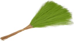 61 cm pampasdecoratie, 50 stuks kunstmatige pampas, bulk, pluizig kunstgras, klein gedroogd voor thuis, boho, decoratie, vaas, bruiloft, muur, grond, groen — thumbnail 4