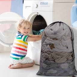 Waszak voor de wasmachine - 70 x 90 cm, zwart, voor delicate kleding — thumbnail 2