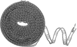 Winddichte sleutelband, 10 m, 33 voet, antislip kunststof koord, draagbaar wasrek voor op reis, voor camping, wasgoed, buiten, binnenplaats, grijs — thumbnail 1